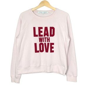 Rebecca Minkoff Lead with Love Lettering Sweatshirt Long Sleeve Crew Neck Top M